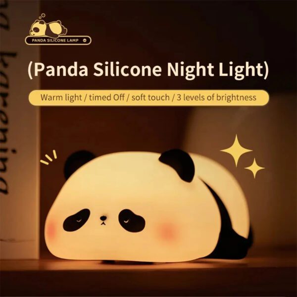 Rechargeable Panda Night Lamp – Soft Silicone ┃ ریچارج ایبل پانڈا نائٹ لیمپ - نرم سلیکون