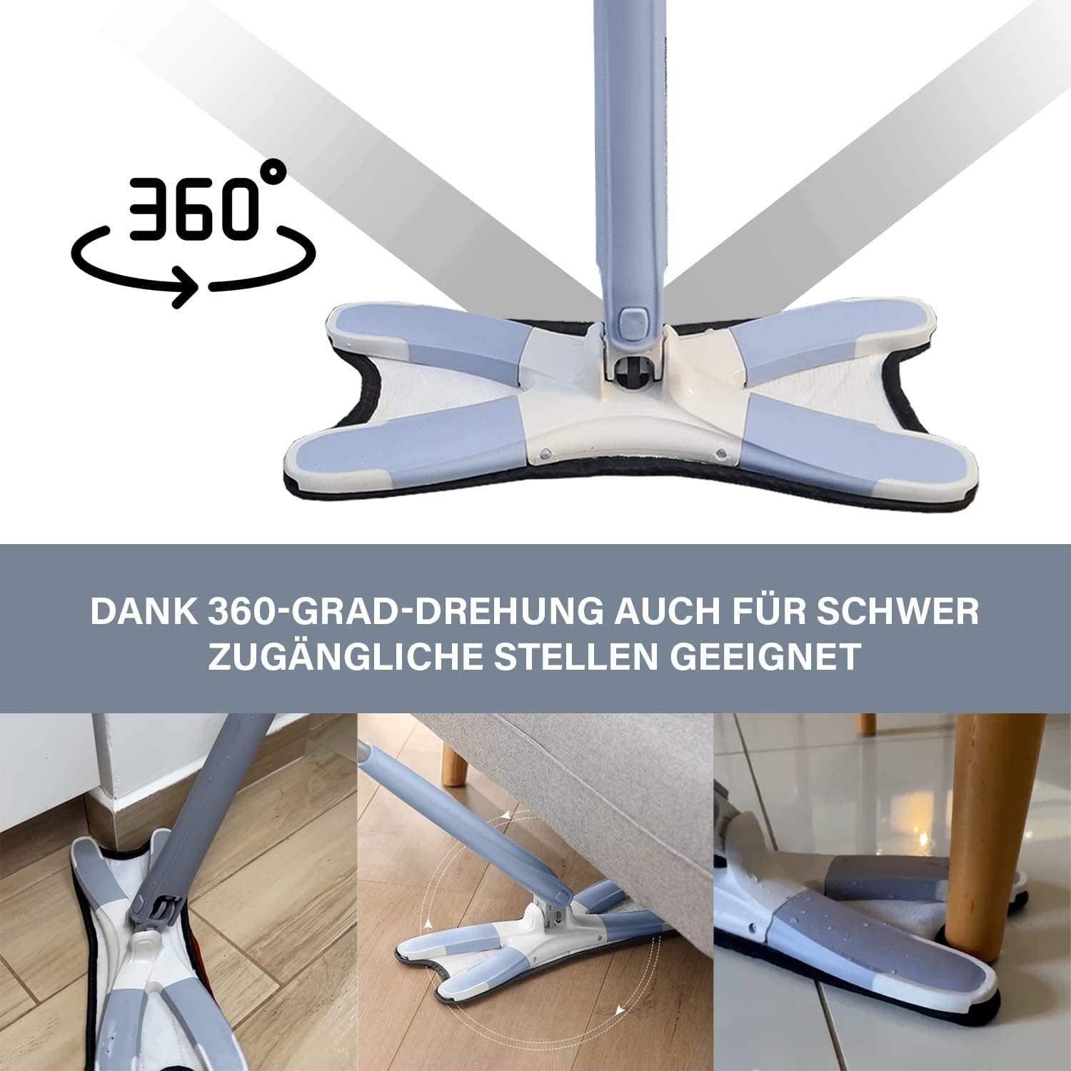 XMOP Floor Mop - The ideal tool for flawlessly clean floors - Mop with technology - Easy floor wiping