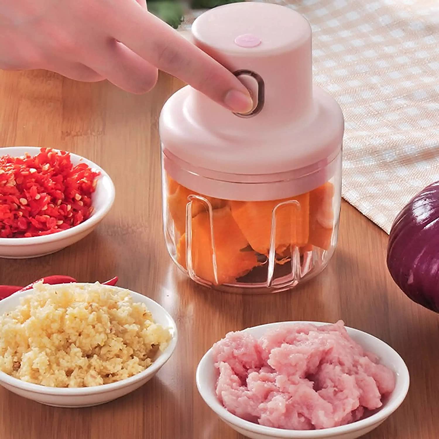 Electric Garlic Chopper & Grinder Smart Mini Food Processor | الیکٹرک گارلک ہیلی کاپٹر اور گرائنڈر اسمارٹ منی فوڈ پروسیسر