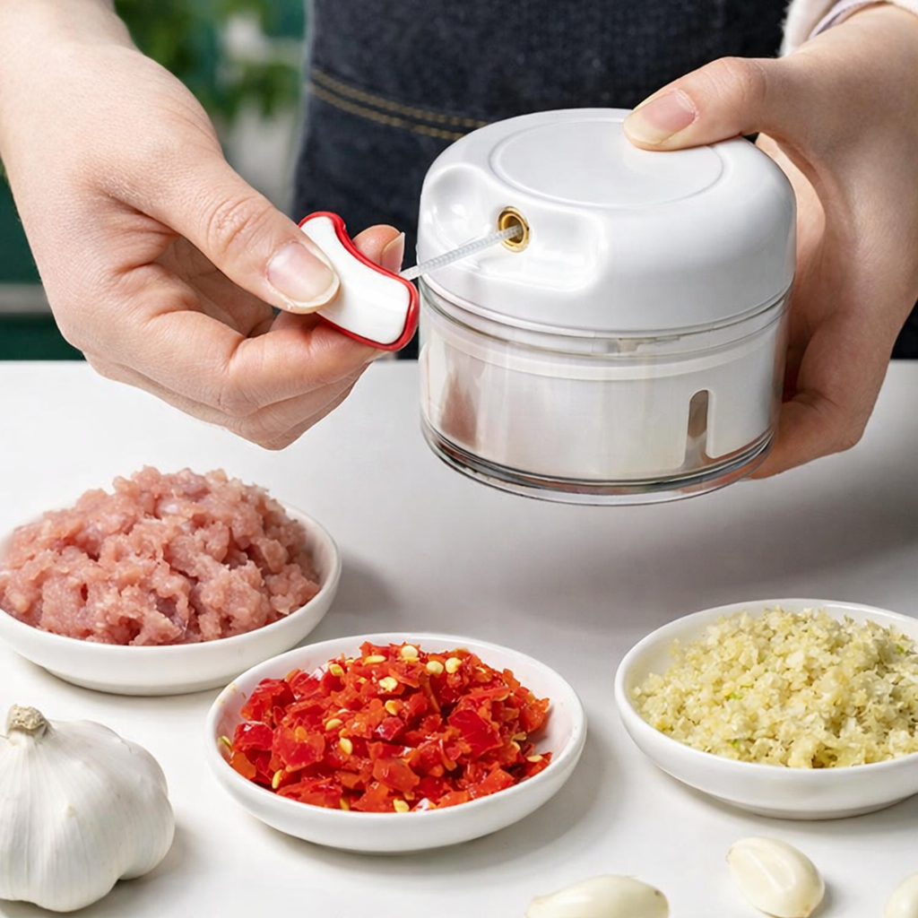 Mini Speedy Chopper Manual Hand-Pull Food Processor | مینی سپیڈی ہیلی کاپٹر دستی ہاتھ سے کھینچنے والا فوڈ پروسیسر