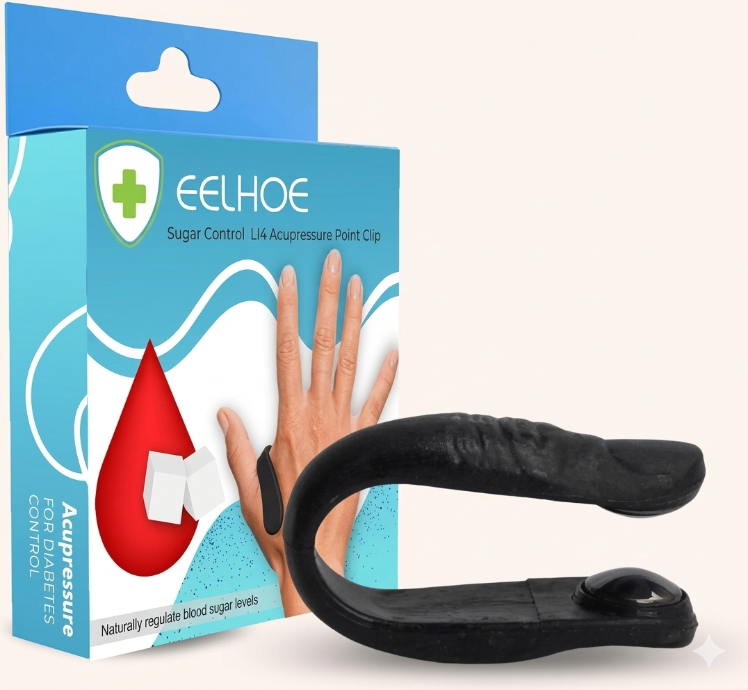 Sugar Control LI4 Acupressure Point Clip Wearable – Supporting Acupressure Relaxation, Stress Alleviation, Tension Relief and Headache Relief Hand Clip Migraine Pressure Point Clip